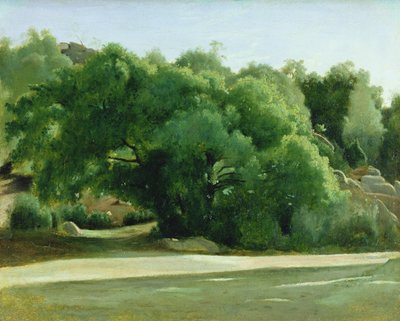 Fontainebleau, la strada per Chailly, c.1822-24 da Jean Baptiste Camille Corot